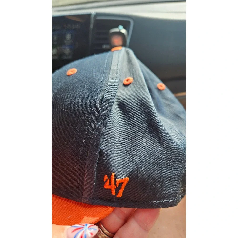New Chicago Bears '47 Brand Youth Snapback Hat Navy Blue Orange NFL Flat Brim